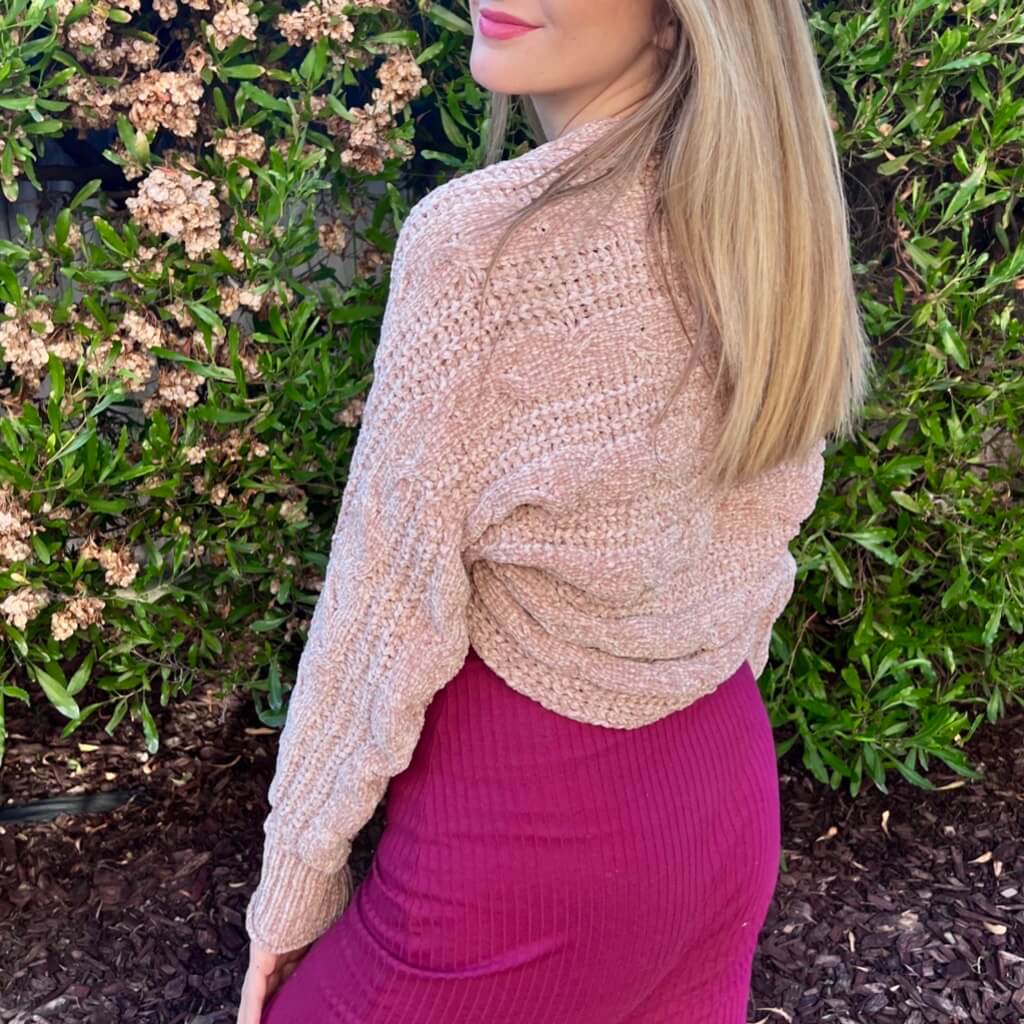 Ruched Knitted crop sweater