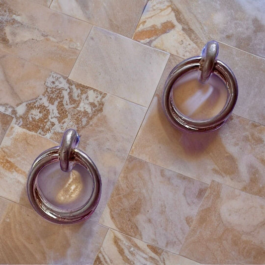 Door Knocker Hoops - Gold OR Silver