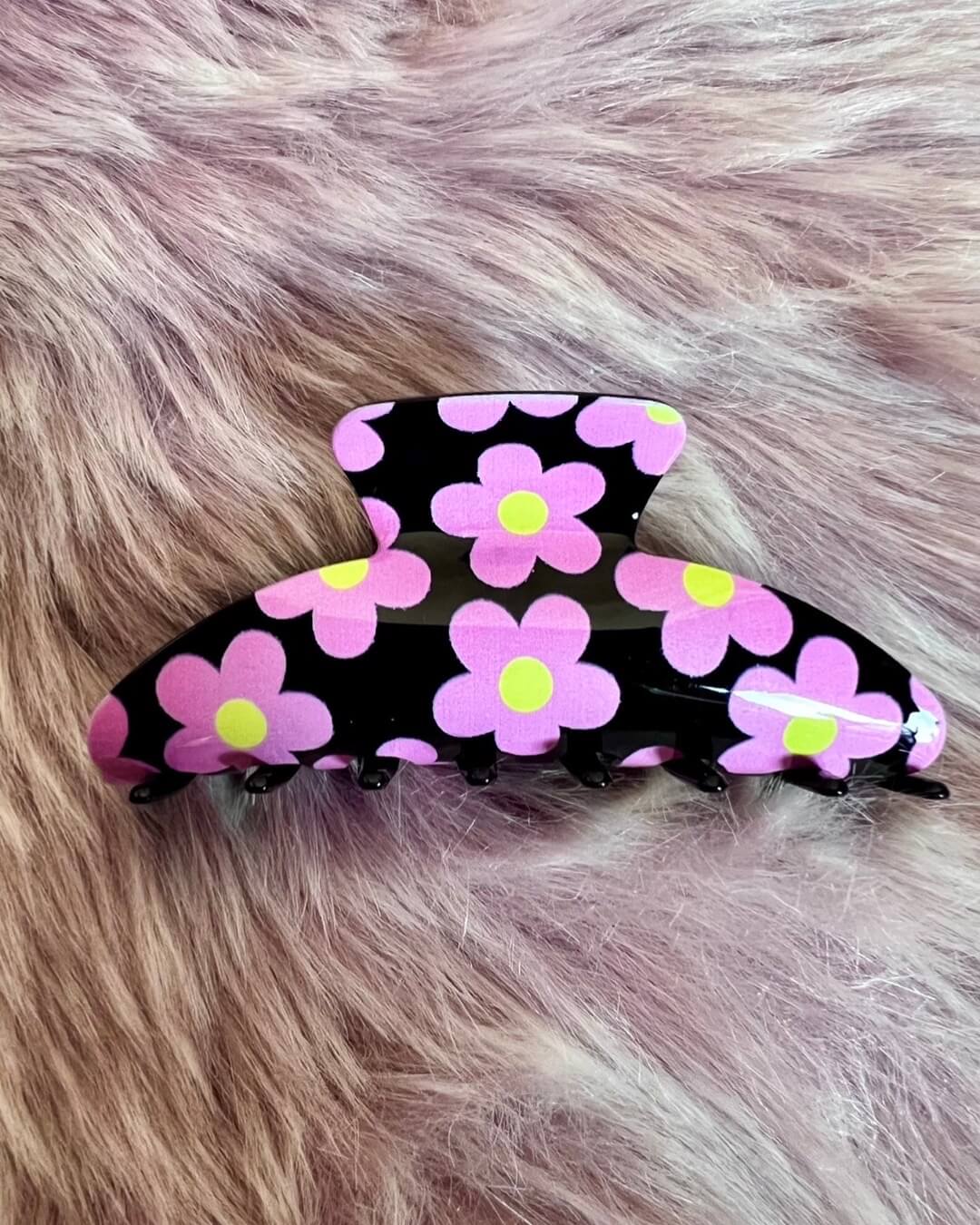 Groovy Daze - Large black floral claw