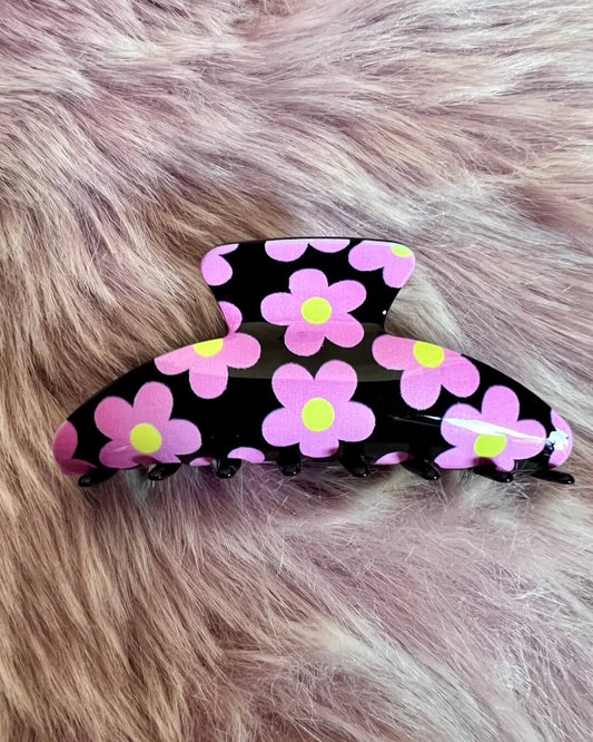 Groovy Daze - Large black floral claw