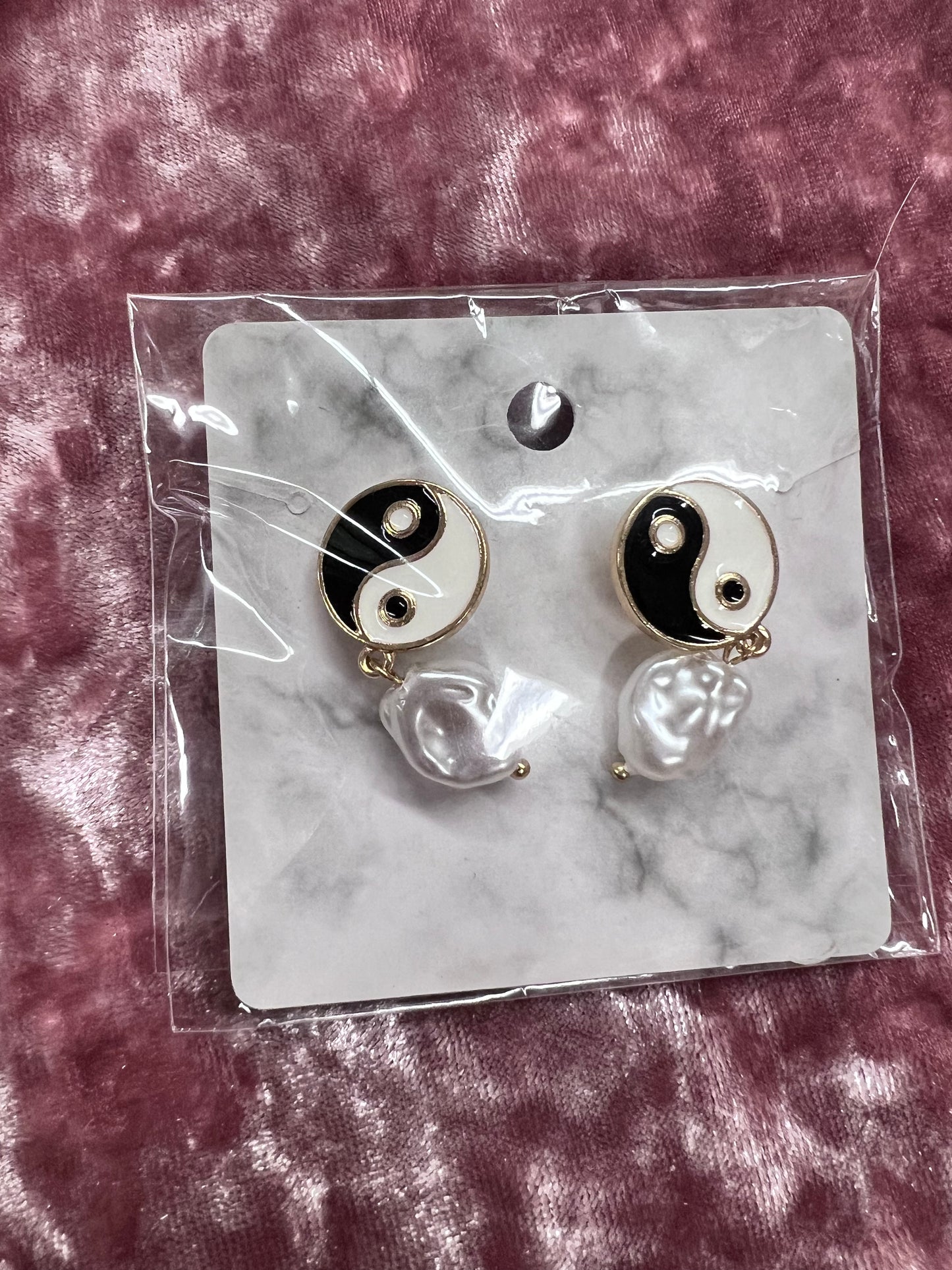 Yin Yang Pearl Earrings