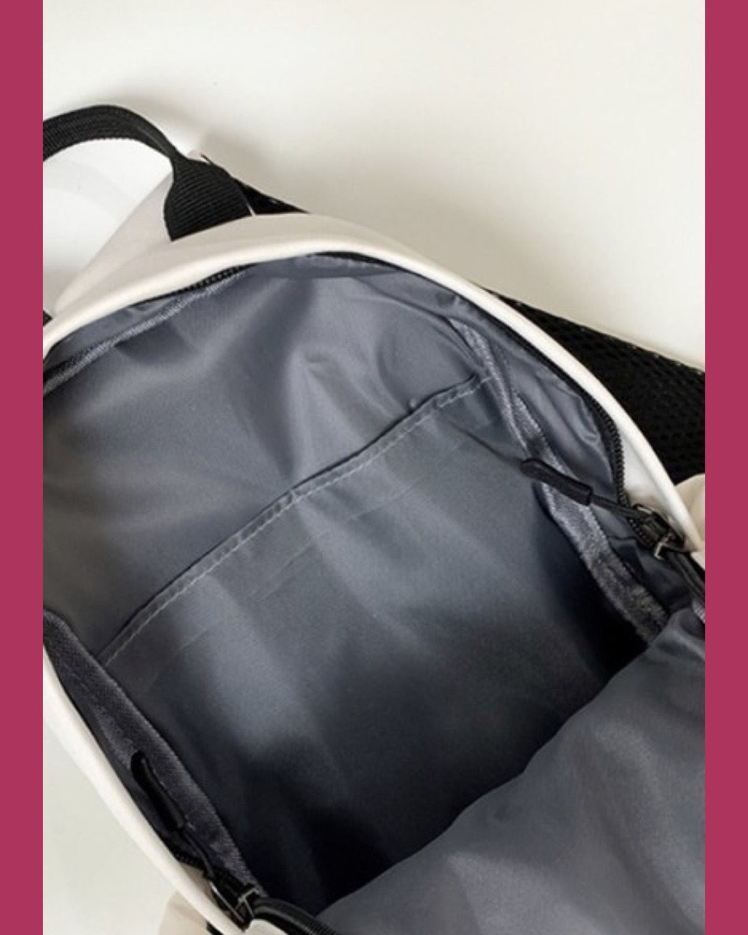 Away We Go White Nylon Sling Crossbody Bag