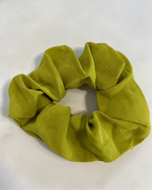Lime Olive Green Scrunchy
