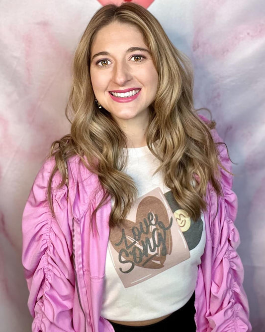 Life's a Love Song - Super Soft 100%  White Cotton Graphic Tee - T2112