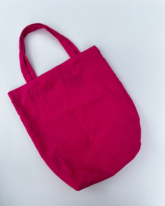 Magenta Madness - Large Corduroy Tote Bag
