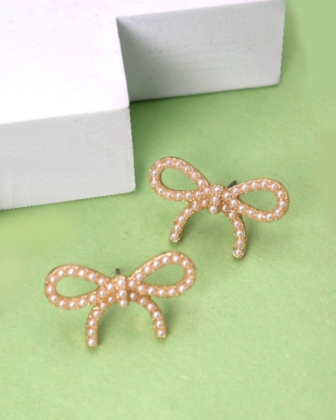 Pearl Bow Earrings