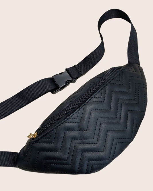 Chevron Black Crossbody Bag