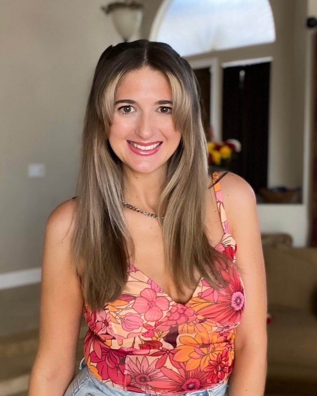 Sweet Tropics Floral Print Cami - T2239