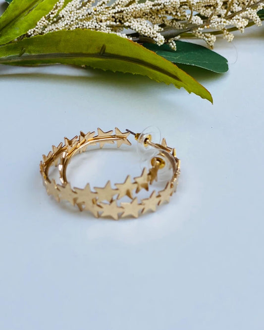 Starry Eyed - Gold Star half hoops