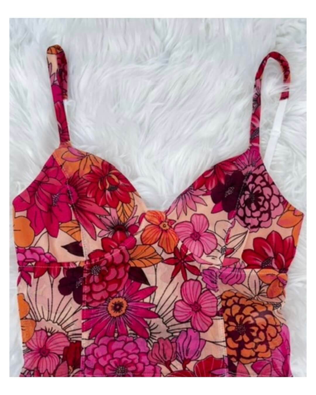 Sweet Tropics Floral Print Cami - T2239