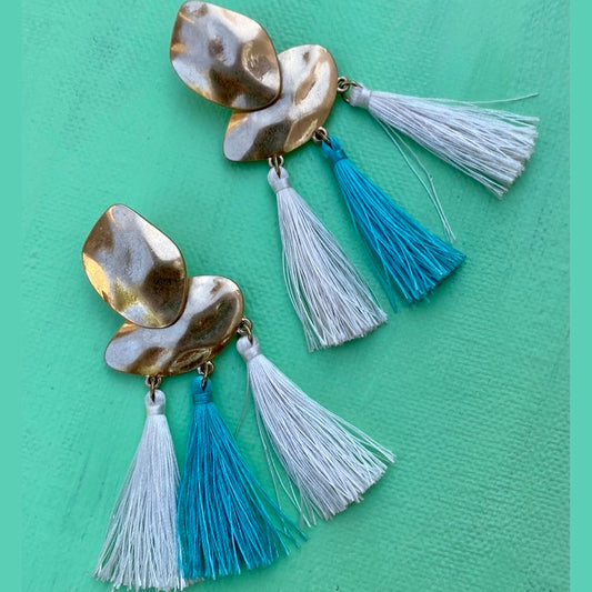 Ocean Breeze Fringe Earrings