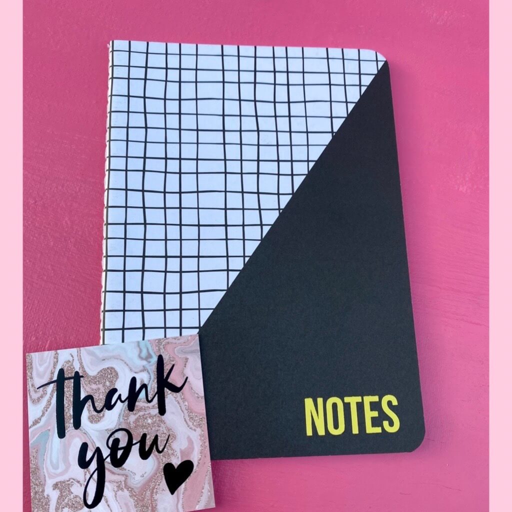 Dual Concepts - Black & White Checkered Blank Notebook