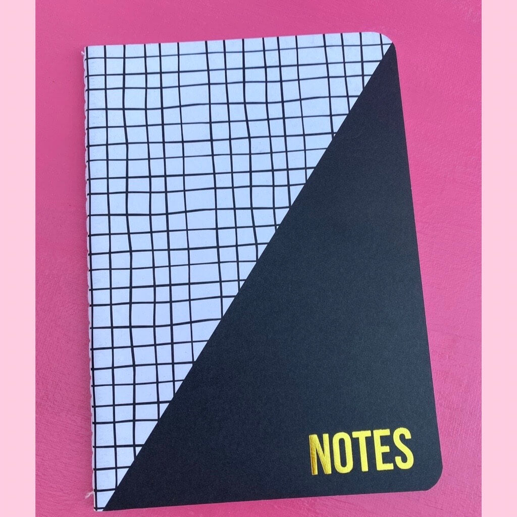 Dual Concepts - Black & White Checkered Blank Notebook