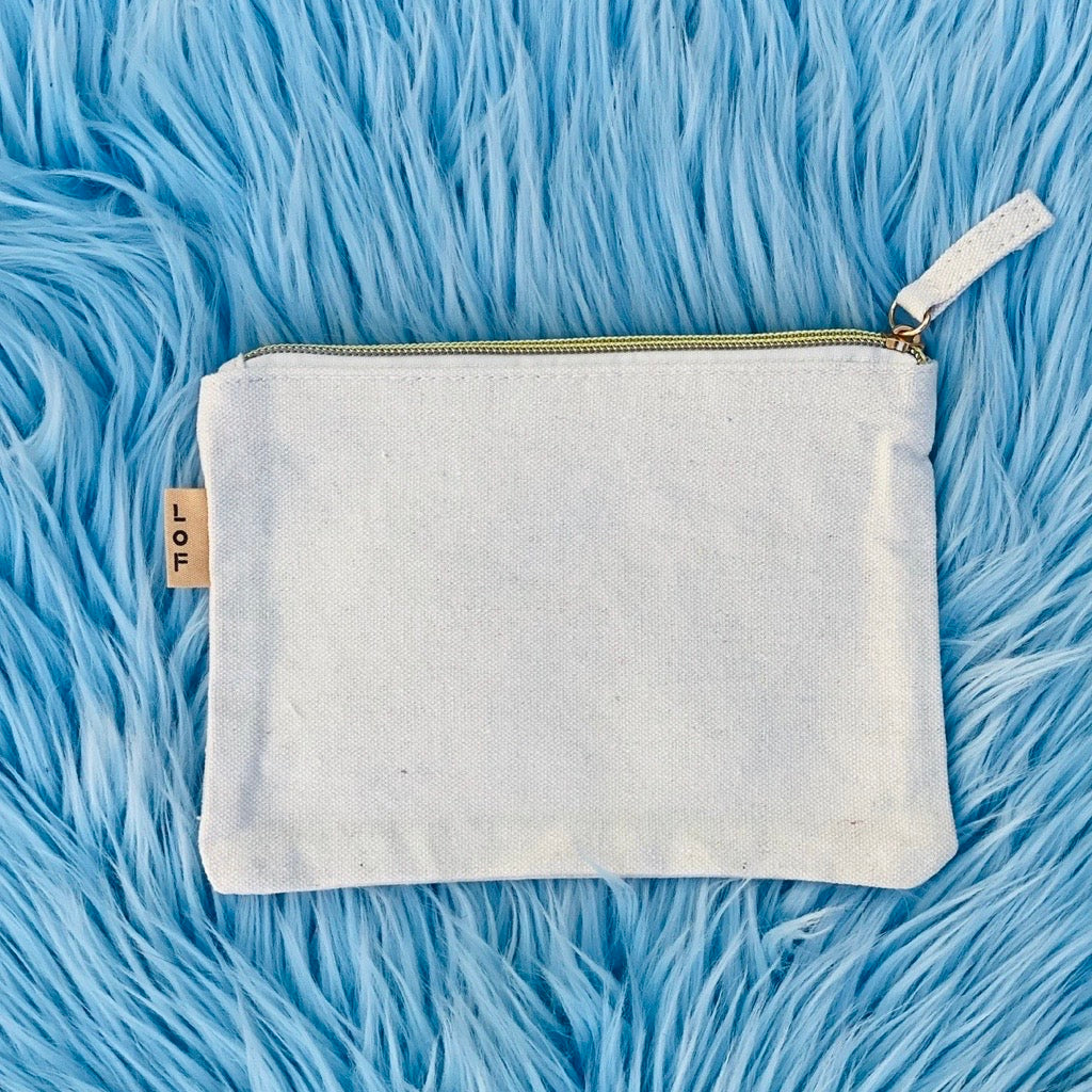 Girly Pink Donut Canvas Pouch