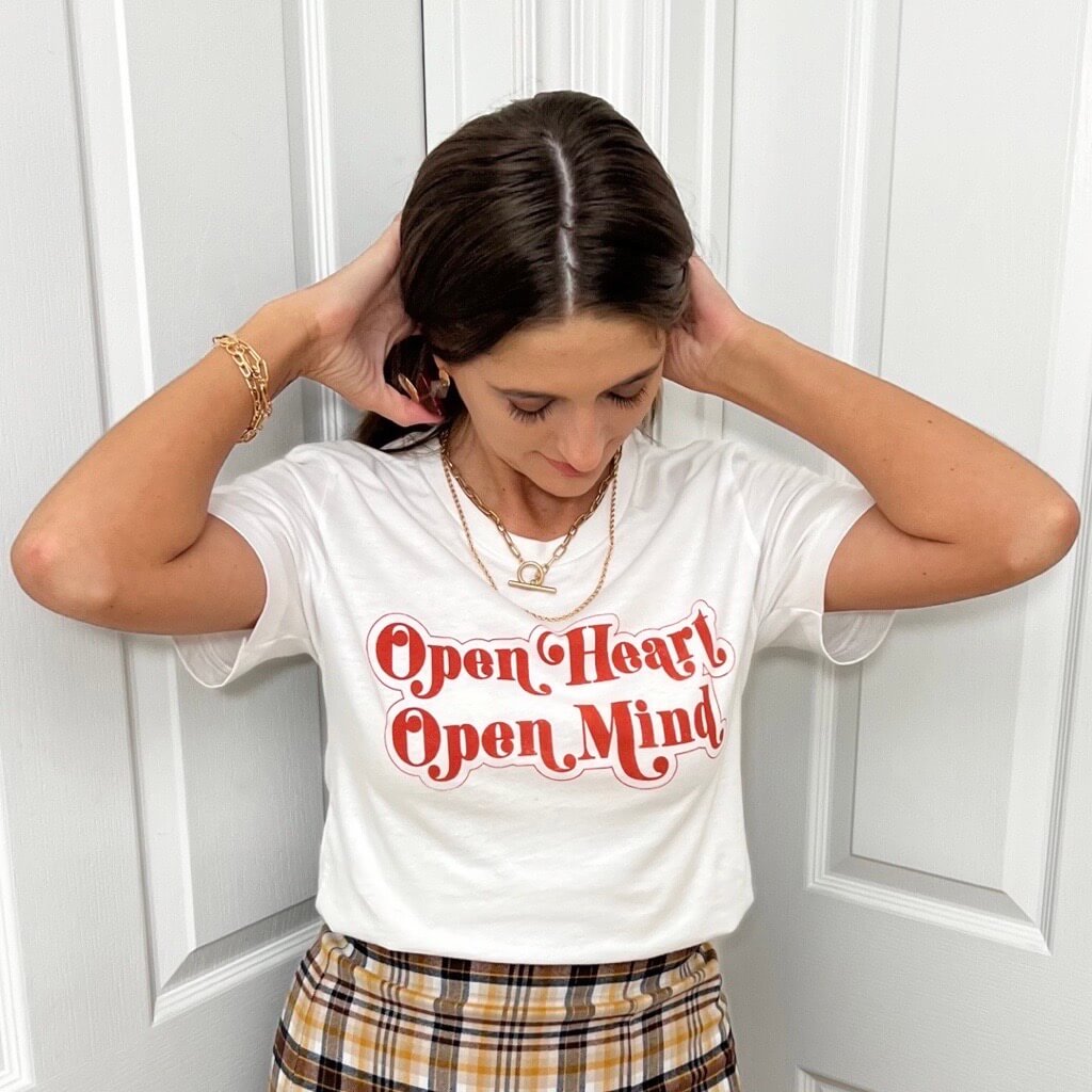 Speak Your Mind Tee - Open Heart Open Mind Graphic Tee - T2025