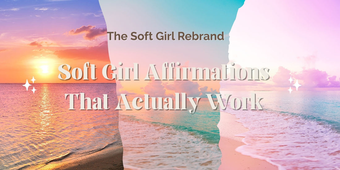 Soft pink aesthetic hero image for soft girl affirmations blog post about nervous system regulation and spiritual boundaries
