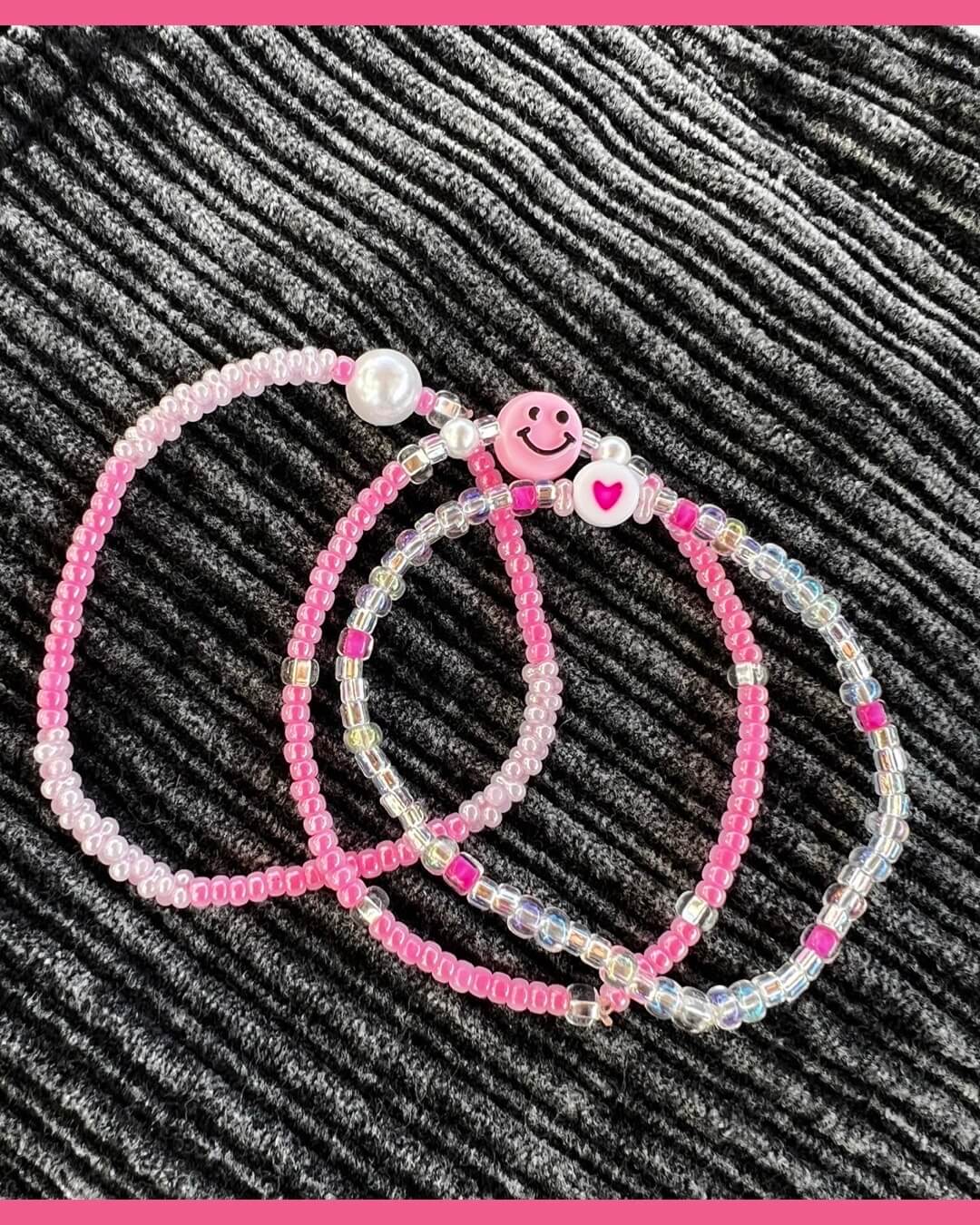 Pink and Pearly - Bracelet Set