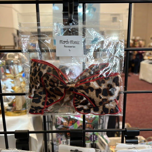 Leopard hair bow
