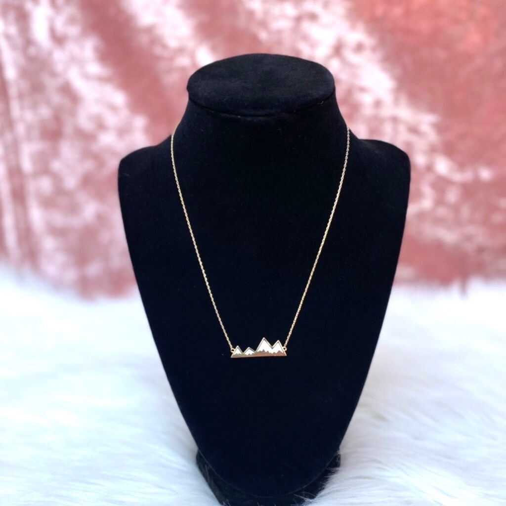 Highest Peaks Gold Mountain Pendant Necklace