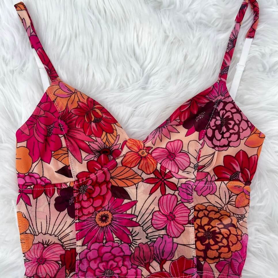 Sweet Tropics Floral Print Cami - T2239