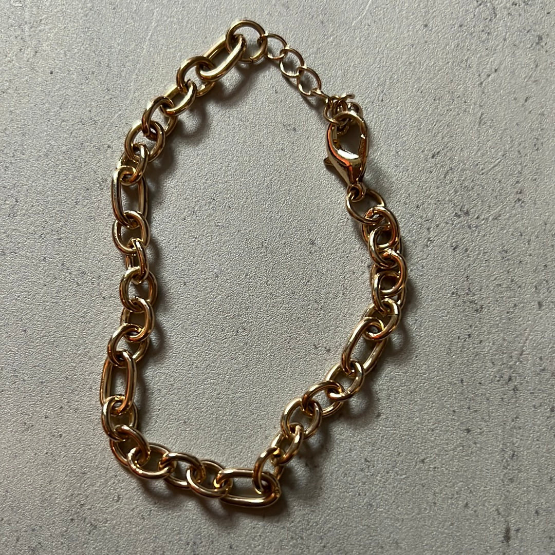 Roll chain bracelet gold/silver