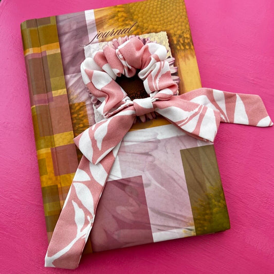 Pink bow tie Scrunchy